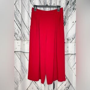 TOME Karate Pants Wide Leg Cropped Red XL